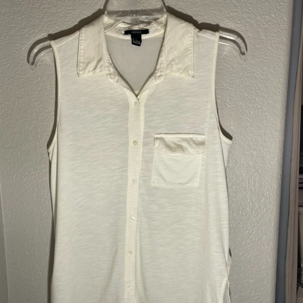 White Tank Top with sheer back